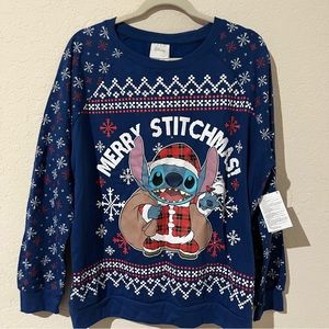 Disney Blue Merry Stitchmas Sweatshirt